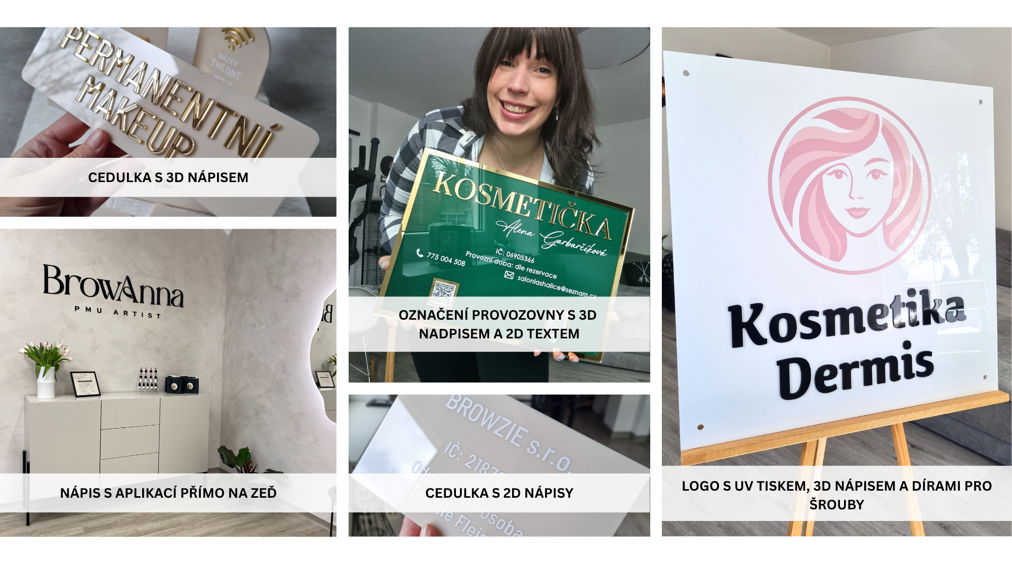 LOGA, NÁPISY, CEDULKY A ZNAČENÍ S PLASTICKÝM 3D EFEKTEM VIZUALI.CZ